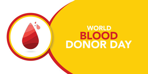 National Blood Donor Month vector template. Saving Lives with Blood Donation and Medical Support Illustration. background, banner, card, poster design.