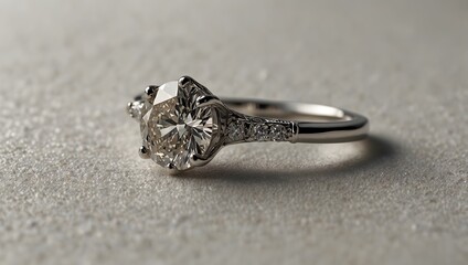 A picture of a diamond ring set on a pristine white surface ai_generated