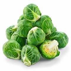 Fototapeta premium Brussels sprouts on Isolate white background.