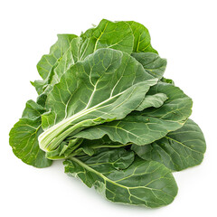 Collard greens on Isolate white background.