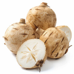 Jicama on Isolate white background.