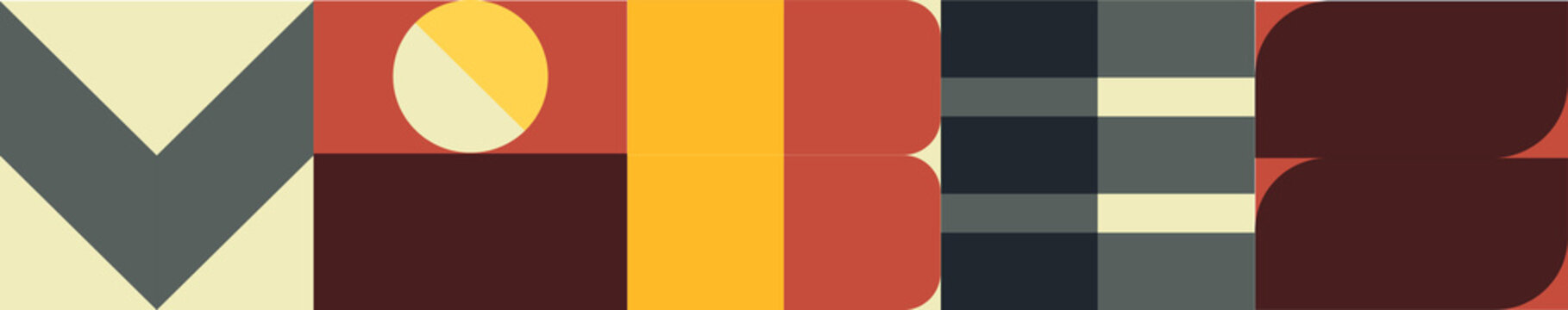 Vibes - Abstract Geometric Vector Seamless Pattern Retro with Texture