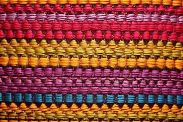 Fototapeta premium Latin Tapestry. Colorful Woven Textile Background 