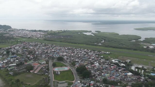 Bah&iacute;a del Pac&iacute;fico colombiano San Andr&eacute;s de Tumaco en Nari&ntilde;o, dron
