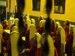 Holy Week procession in Spain. Easter in Teruel, a little city in the center of Spain, the rural Spain.