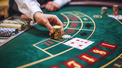 Blackjack enthusiasts discussing winning strategies at the casino table	