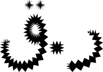 Obraz premium Zig Zag Currency font vector shape