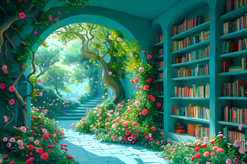Bibliothèque dans les arbres