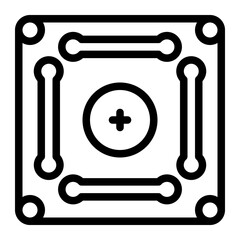 caram ball competition line icon style