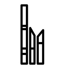 bamboo plant line icon style