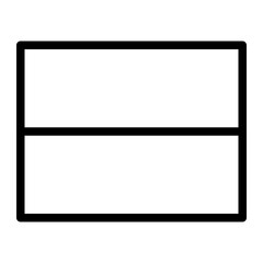 red and white flag line icon