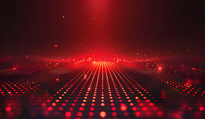 Abstract matrix red background