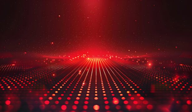 Abstract matrix red background