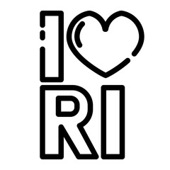  I love the Republic of Indonesia cutline icon style