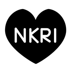 Homeland in the hearts glyph icon style