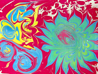 The original painting. Acrylic painting.  Floral, abstract print. Packaging design. Background design. 