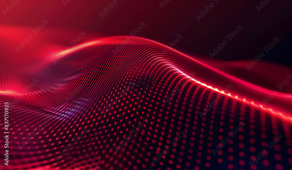 Poster abstract matrix red background