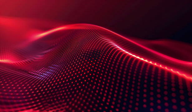 Abstract matrix red background