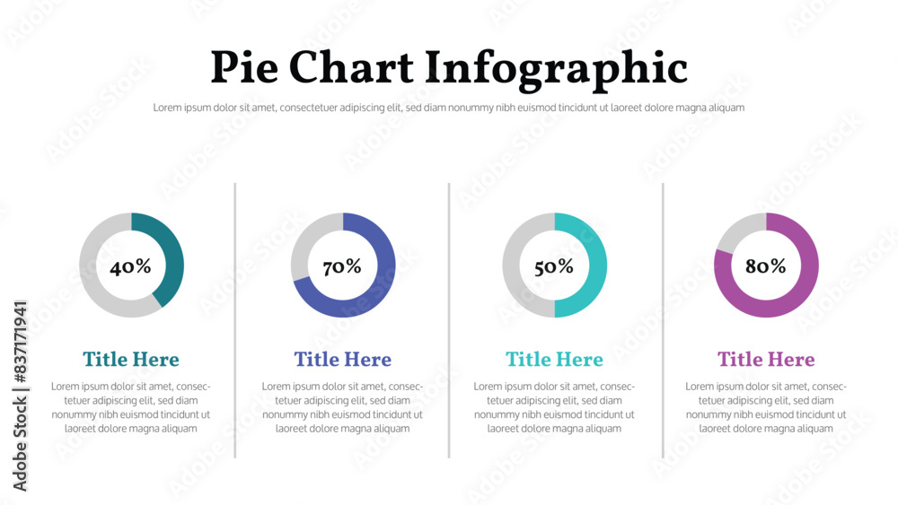 Canvas Prints pie chart infographic presentation layout fully editable.