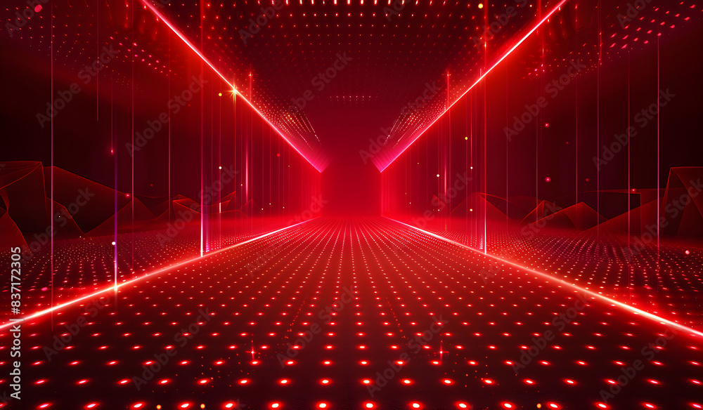 Poster abstract matrix red background