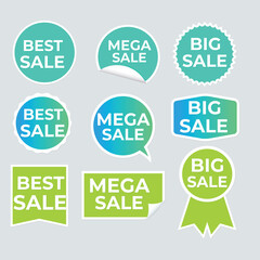 Realistic red price tags collection. Special offer or shopping discount label. Retail paper sticker. Promotional sale badge with text. Vector illustration.