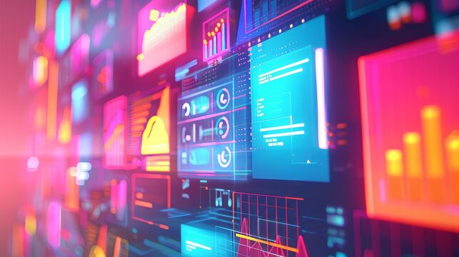 Data-driven dashboard providing insights through dynamic charts and graphs in a digital environment.