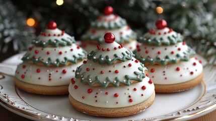 Christmas cookies with festive decoration 