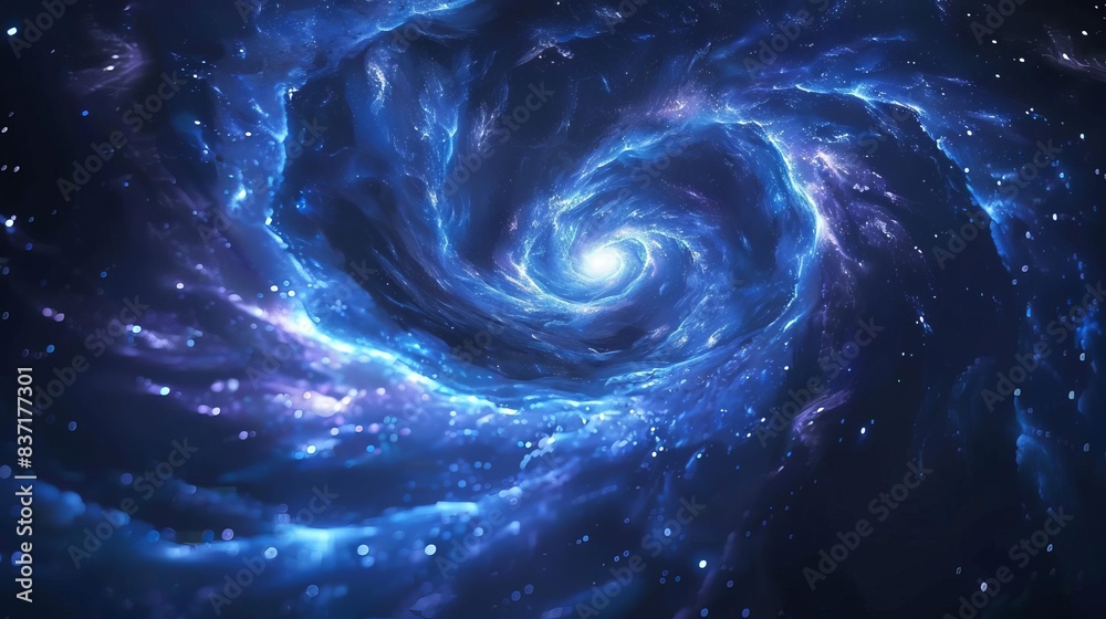 Canvas Prints swirling cosmic nebula with glowing stars and galaxies futuristic space background created with ai t