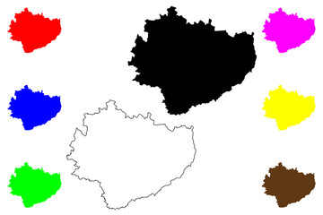 Swietokrzyskie Voivodeship (Administrative divisions of Poland, Voivodeships of Poland) map vector illustration, scribble sketch Holy Cross Province (Swietokrzyskie Province) map....