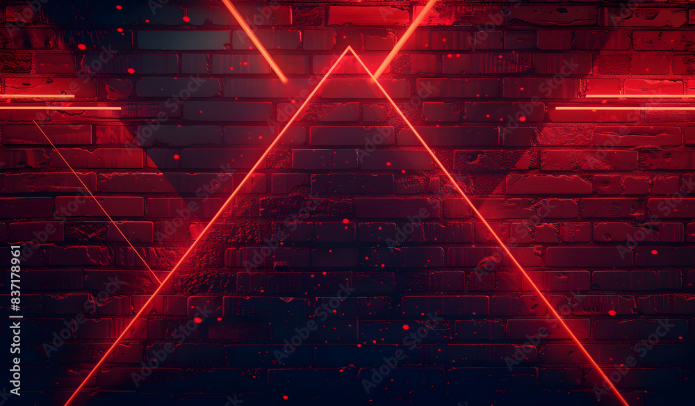 Poster abstract matrix red background