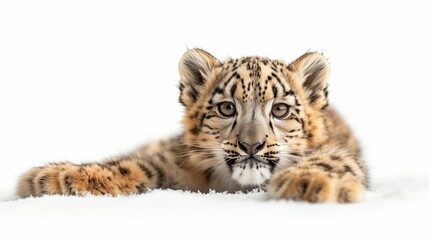 Fototapeta premium close up of a leopard cub