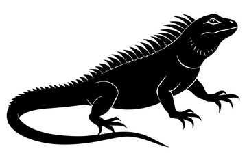 iguana silhouette vector illustration
