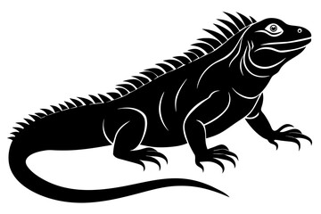 iguana silhouette vector illustration
