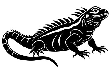 iguana silhouette vector illustration
