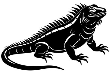 iguana silhouette vector illustration
