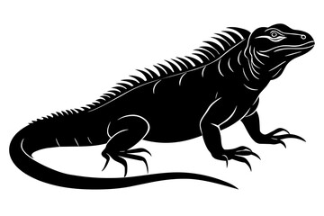 iguana silhouette vector illustration
