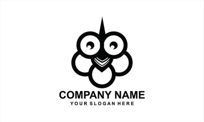 simple and unique chicken head logo