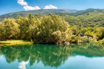 The pont de suert, noguera, llesp, ribagorzana, pyrenees, lleida, lake, reservoir, naturalPont De Suert reservoir is located on the Noguera De Tor river within the Ebro hydrographic demarcation, Spain