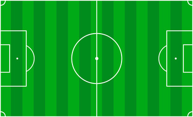 Scheme of the football field, outline stadium, football pitch in line style - vector