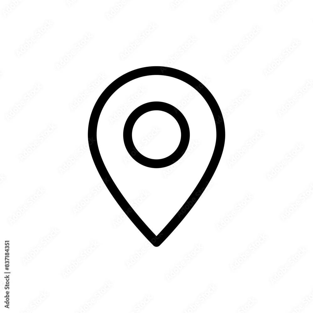 Poster Location icon set, Map pin place marker. location pointer icon symbol in flat style. Location pin line icon, Navigation sign