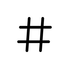 hashtag icon symbol, popular trend for social media tags - the hash icon symbol. trending explore icons, marketing promotion Advertising signs . web vector icon
