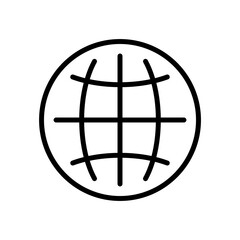website icon symbol. web globe line icon . world icon vector global www internet sign , contact us icons. web vector icon
