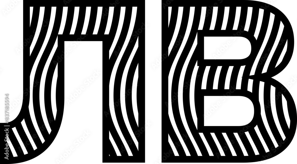 Fototapete wave line currency font vector shape