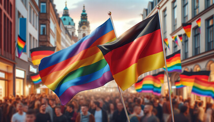 Pride Parade in Germany. LGBTQ Ideation.