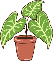 House plant, potted plant icon.