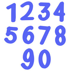 blue set of numbers