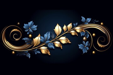 Elegance, Banner Lights and Baubles on Dark Blue