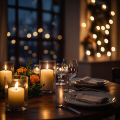 christmas table setting