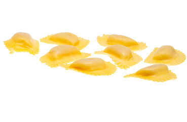 Italian ravioli isolated