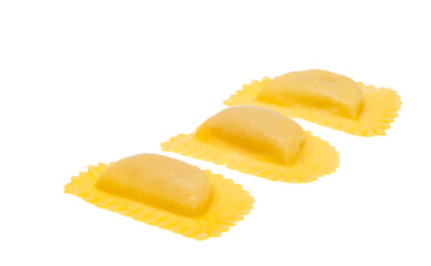 Italian ravioli isolated